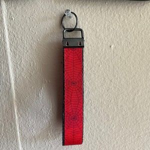 Halloween Spider Web Key Fob Wristlet Keychain Cane strap handmade